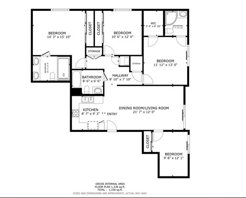 4x3 A2 Floorplan